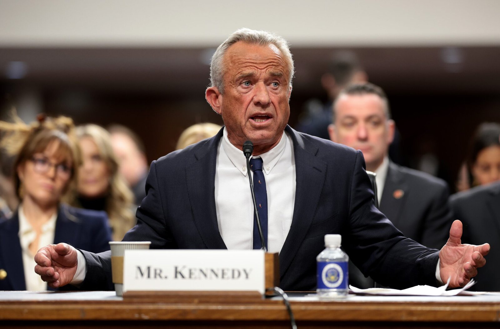 Health and Human Services Secretary Robert F. Kennedy Jr. testifies during his Senate Finance Committee confirmation hearing at the Dirksen Senate Office Building on Jan. 29, 2025 in Washington, D.C.. (Photo by Win McNamee/Getty Images)