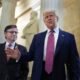 President Donald Trump arrives with Speaker of the House Mike Johnson, R-La., for a House Republican meeting at the U.S. Capitol on May 20, 2025 in Washington, D.C. (Photo by Kevin Dietsch/Getty Images)