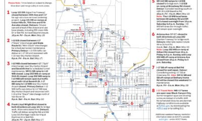 Weekend freeway travel advisory, May 16-19