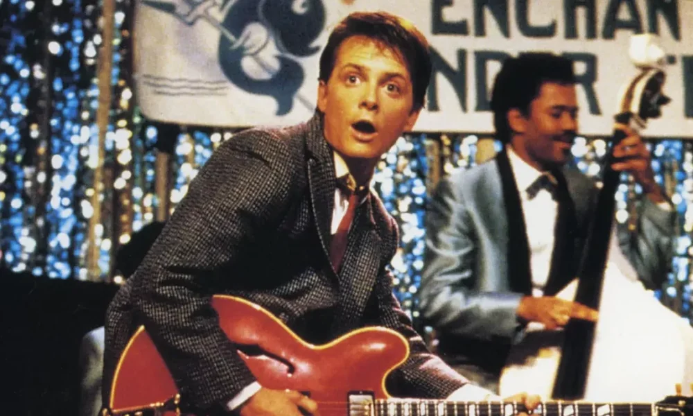 The iconic red guitar from Back to the Future is missing