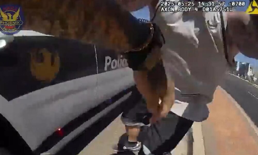 Body cam captures man fighting Phoenix cop during traffic stop