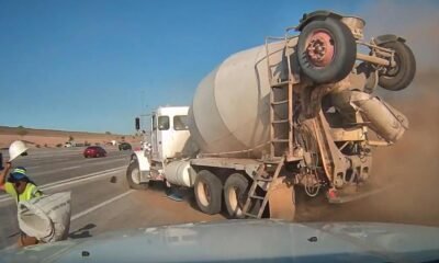 'He is lucky to be alive': Crew member injured after concrete truck loses control on US 60 in Mesa