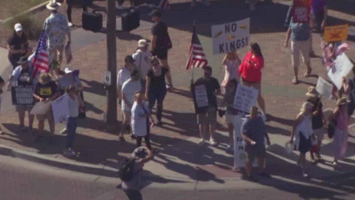 Protestors gather across the Valley for No Kings protest, joining cities across the country