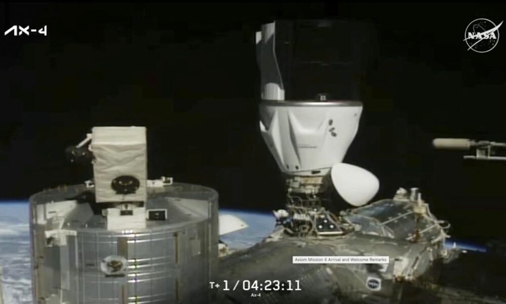 Three new countries are back among the stars as crew capsule docks with ISS