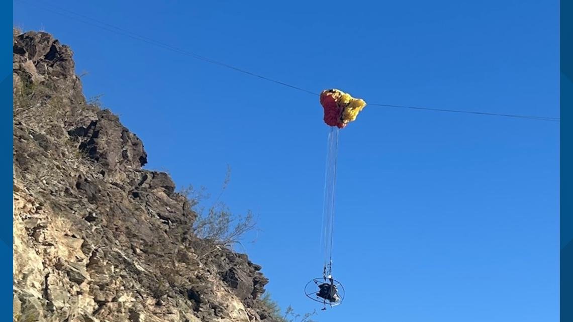 Paraglider rescued after crash into power pole in Phoenix