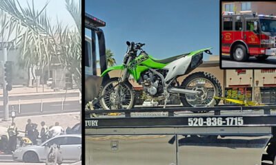 Biker crashes into fire truck after fleeing JWP traffic stop; heads to hospital