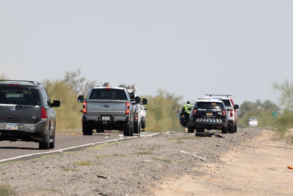 A Border Patrol agent is involved in a crash at Anderson Road and MCG. June 12, 2025. [Brian Petersheim Jr.]
