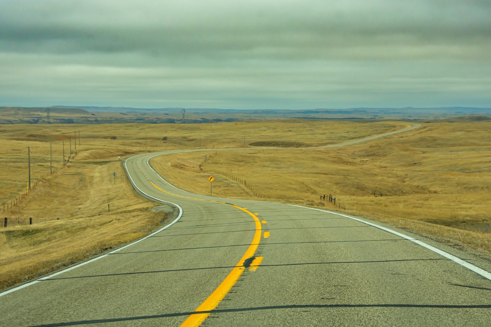 A ribbon of highway stretching to the horizon in North Dakota. (Photo by Getty Images)