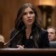Homeland Security Secretary Kristi Noem speaks during her confirmation hearing before the Homeland Security and Governmental Affairs Committee on Capitol Hill on Jan. 17, 2025.  (Photo by Eric Thayer/Getty Images)