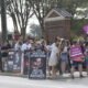 Anti-abortion protesters gather outside A Preferred Women’s Health Center of Atlanta in Forest Park in July 2023. (Photo by Ross Williams/Georgia Recorder)