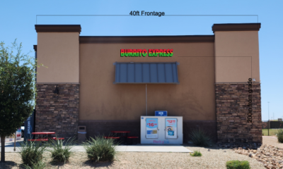 The future home of Burrito Express signage on the south wall of Circle K at Honeycutt and Porter Roads. The fast-casual Mexican chain is set to open its first Maricopa location inside the busy gas station. [Graham