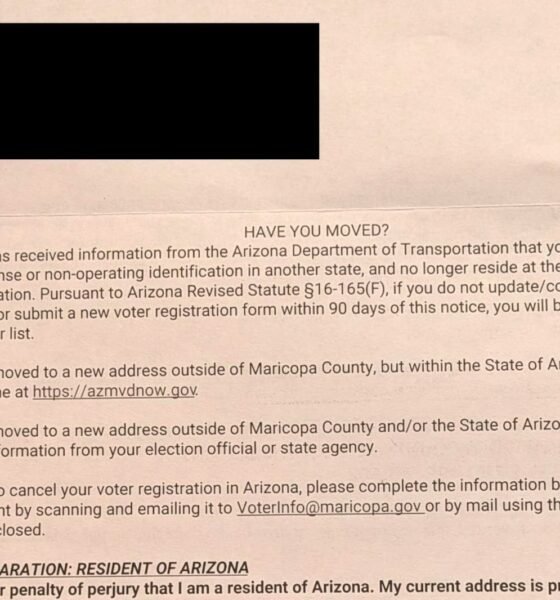 Maricopa County Recorder’s Office mails incorrect letters to 83,000 voters