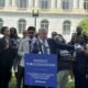 U.S. Sen. Mark Kelly, an Arizona Democrat, speaks at a rally June 12, 2025, on Capitol Hill in Washington, D.C. (Photo by Shauneen Miranda/States Newsroom)