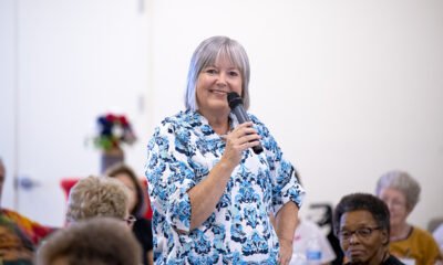 Mayor Nancy Smith speaks to a crowd during a lunch-and-learn event at the Maricopa Community Center. June 19, 2025. [Monica D. Spencer]