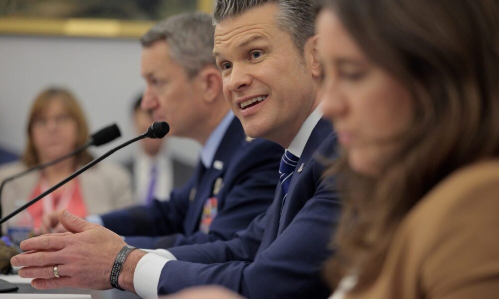 U.S. Defense Secretary Pete Hegseth testifies before the House Appropriations Committee's Defense Subcommittee at the U.S. Capitol on June 10, 2025 in Washington, D.C. Tuesday was the first time Hegseth testified before Congress since his confirmation hearings in January.  (Photo by Chip Somodevilla/Getty Images)
