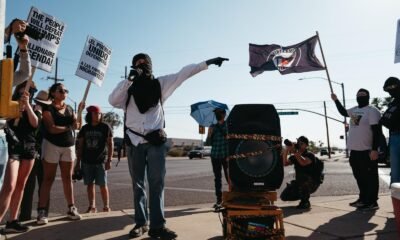 Photos: Protest heats up at Tucson ICE office Wednesday