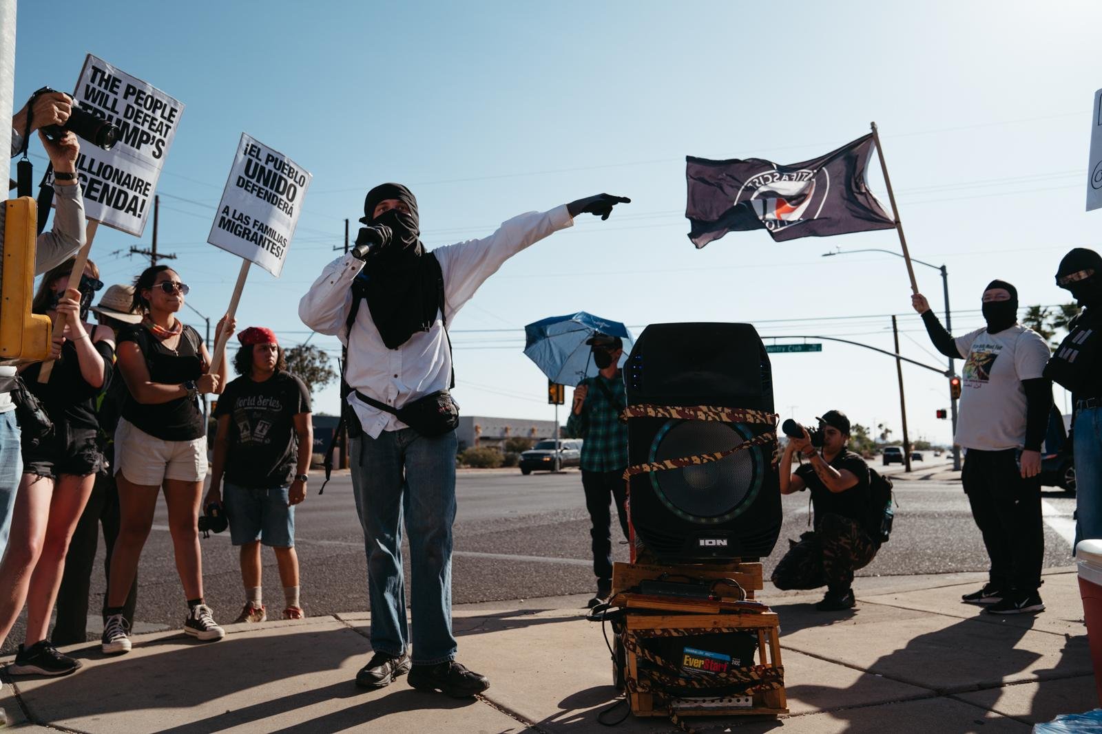 Photos: Protest heats up at Tucson ICE office Wednesday