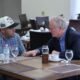 Sen. Chris Van Hollen, D-Md., right, meets with Kilmar Abrego Garcia, the Maryland resident who was erroneously deported to El Salvador by ICE agents. (Photo courtesy Van Hollen