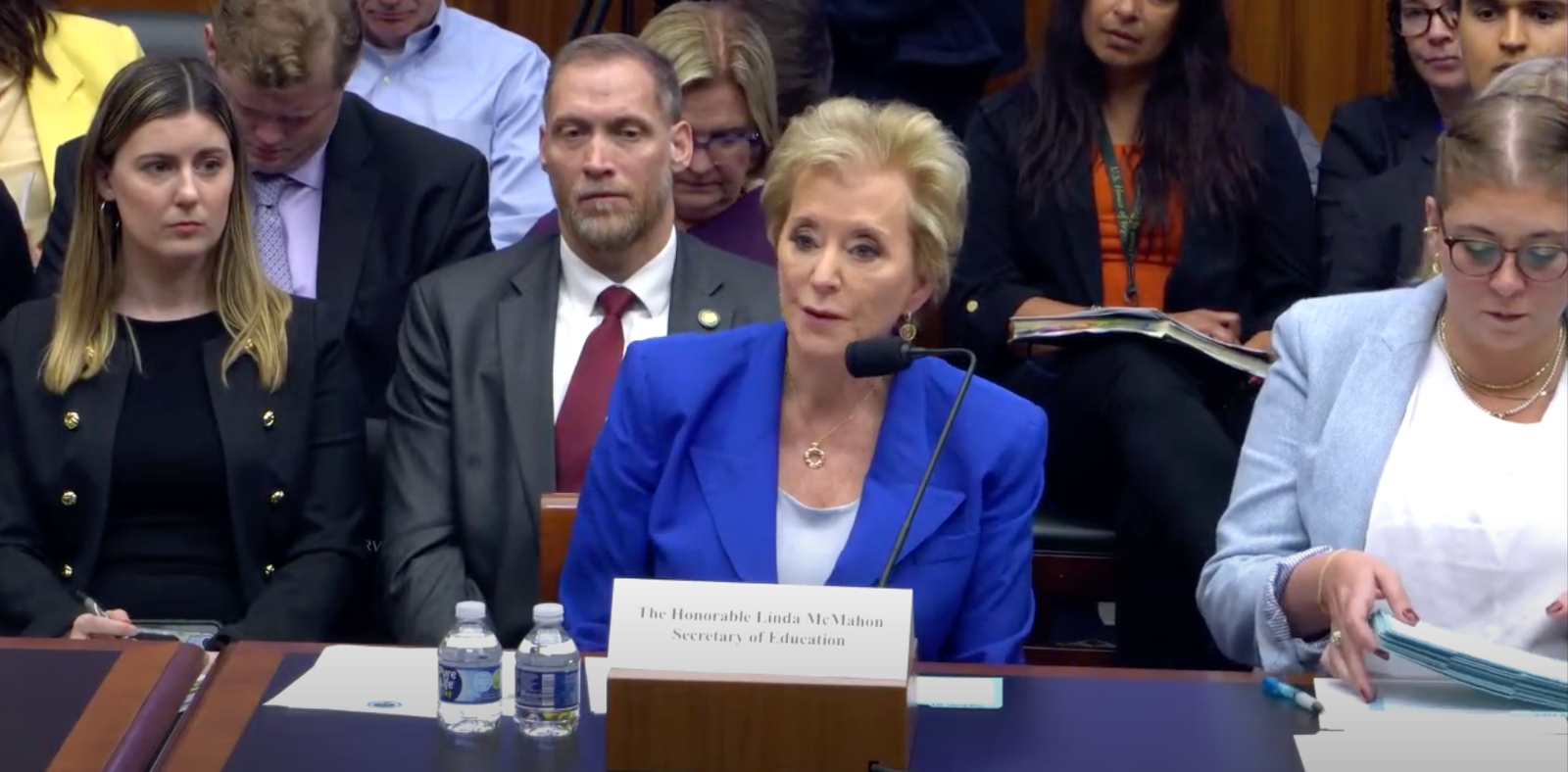 U.S. Education Secretary Linda McMahon testifies before the U.S. House Education and Workforce Committee on Wednesday, June 4, 2025. (Screenshot from committee livestream)