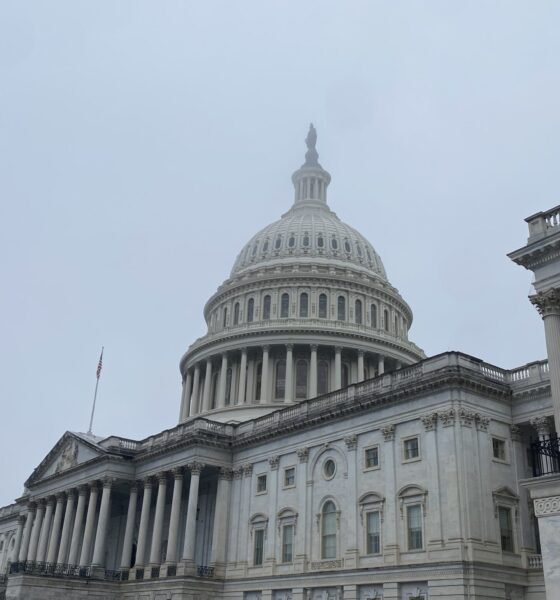 The U.S. Capitol, wrapped in fog, on Dec. 18, 2024. (Photo by Jennifer Shutt/States Newsroom)
