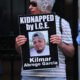 A protester holds a photo of Maryland man Kilmar Abrego Garcia as demonstrators gather to protest against the deportation of immigrants to El Salvador outside the Permanent Mission of El Salvador to the United Nations on April 24, 2025. (Photo by Michael M. Santiago/Getty Images)