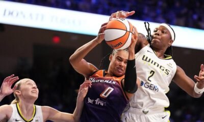 James scores 28, Bueckers 23 as the Wings start 4 rookies in a 98-89 win over the Mercury