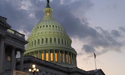 The U.S. Capitol as lawmakers worked into the night on the