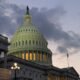 The U.S. Capitol as lawmakers worked into the night on the
