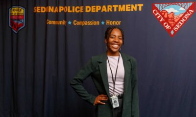 Sedona Police Department’s Jamelah Carswell speaks for crime victims